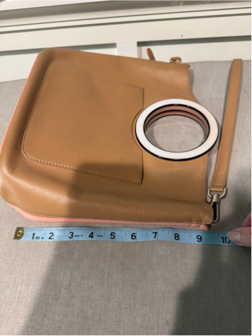 Women's Kate Spade Crossbody Contrast Sides Bag One Size Tan Pink - Picture 12 of 13